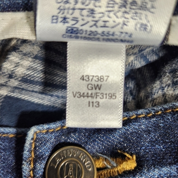 Lands End Mens Comfort Waist Flannel-Lined Tapered Leg Jeans-Size 38x29 - Picture 6 of 9
